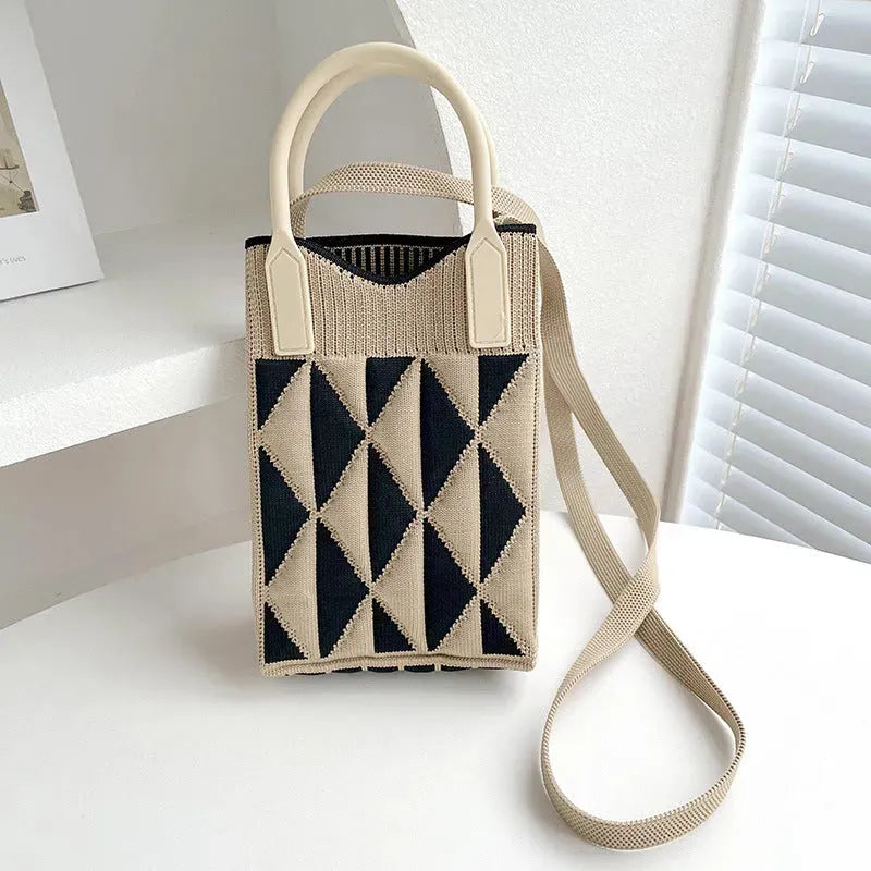 Love Mini Knit Shoulder Crossbody Bag - Bellarte Enchanté Love Mini Knit Shoulder Crossbody Bag